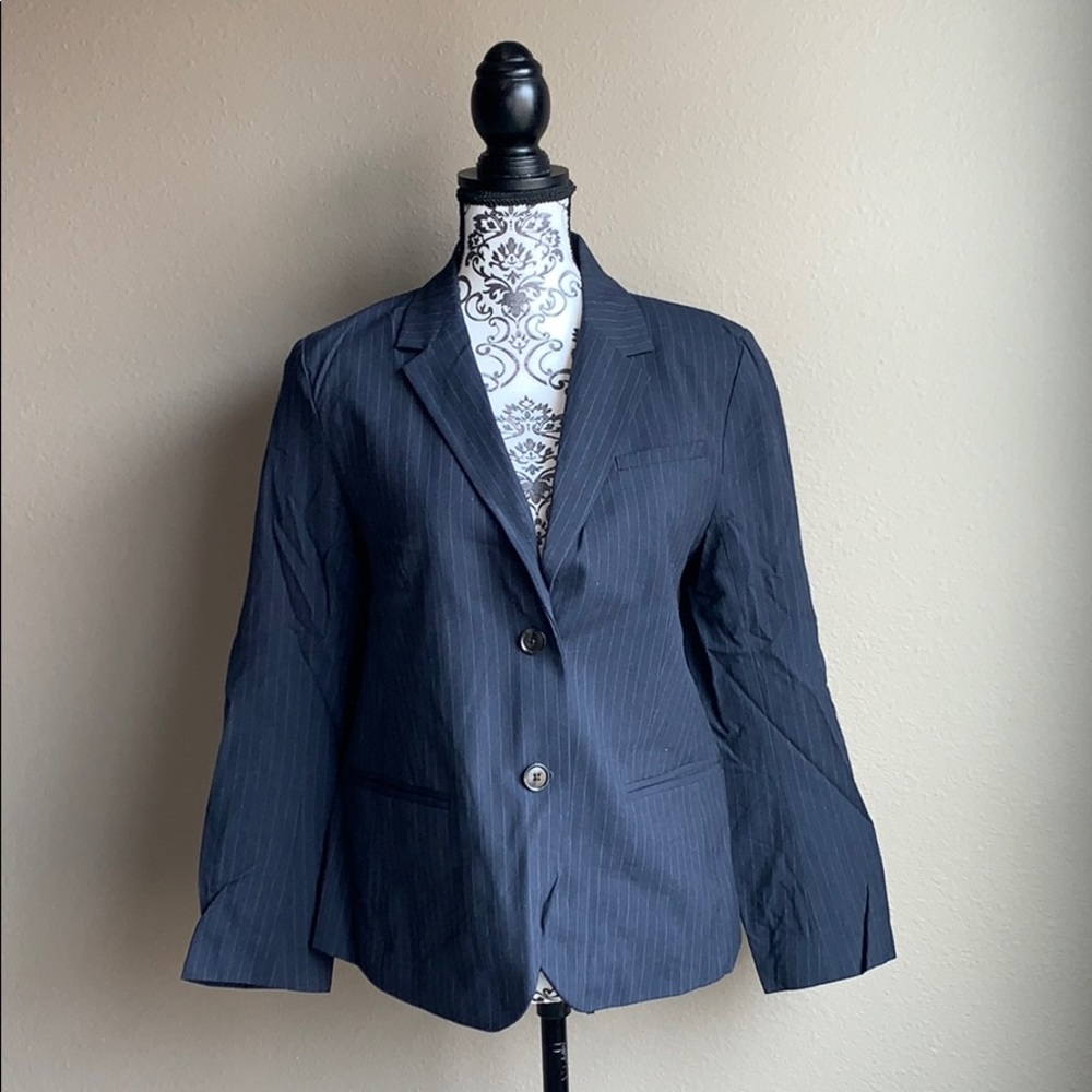 GAP Navy Pinstripe Suit Jacket